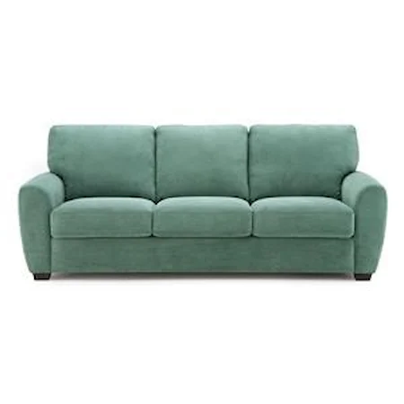 Contemporary Sofa with Rounded Track Arms